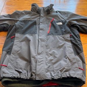 The North Face Grey/Black/Red two in one ski/ winter jacket in XL